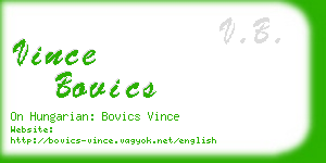 vince bovics business card